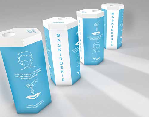 Metsä Board Partners On Waste Bins For Disposal Of Face Masks